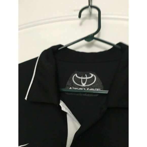 Nike Mens Large Black Short Sleeve Golf Polo Shirt Toyota Racing - Picture 6 of 10